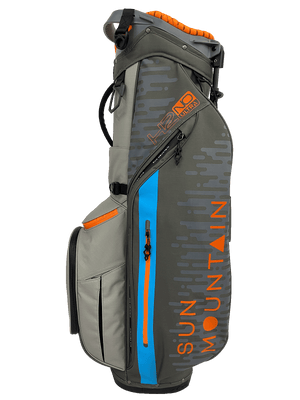 Sun Mountain H2NO ULTRA 4-Way Stand Bag - Titanium/Grey/Orange