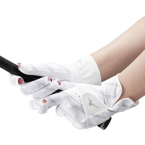 Mizuno CoolGrip Women's Golf Gloves (Pair) - White