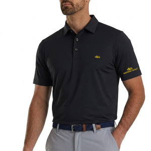 Katana Golf Mens Solid Polo - Black