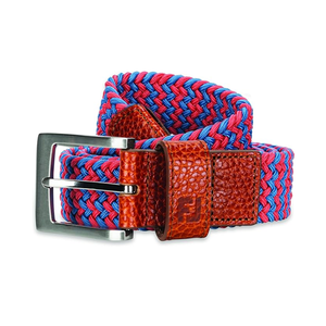 FootJoy Woven Golf Belt - Coastal Blue/Nantucket Red