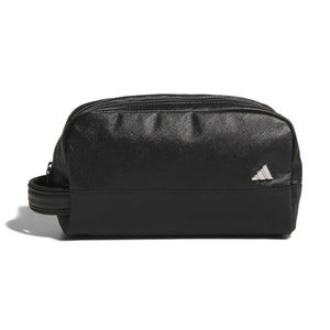 Adidas Unisex PU Leather 2-Zip Pouch - Black