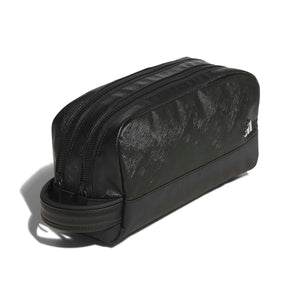 Adidas Unisex PU Leather 2-Zip Pouch - Black