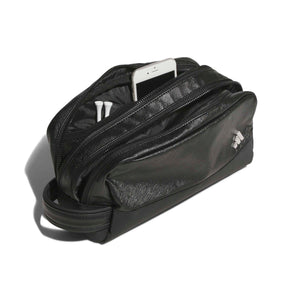 Adidas Unisex PU Leather 2-Zip Pouch - Black