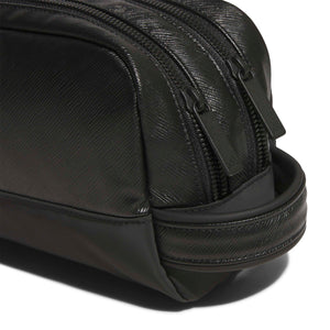 Adidas Unisex PU Leather 2-Zip Pouch - Black