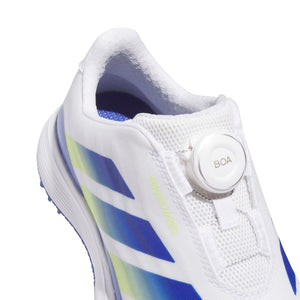 Adidas Junior CODECHAOS BOA Spikeless Golf Shoes - Cloud White / Dual Indigo / Frozen Lemon
