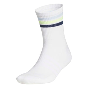 Adidas 3-Stripe Half Crew Socks - White/Crystal Sky