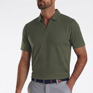 Katana Golf Mens V-Neck Polo - Sage Green