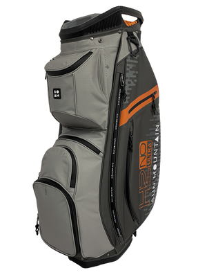 Sun Mountain H2NO ULTRA 14-Way Cart Bag - Titanium/Grey/Orange