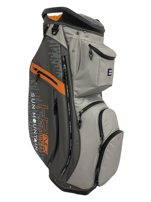 Sun Mountain H2NO ULTRA 14-Way Cart Bag - Titanium/Grey/Orange