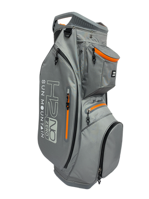 Sun Mountain H2NO ZERO 6-Way Cart Bag - Nickel/Orange