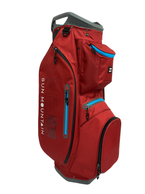 Sun Mountain H2NO ZERO 6-Way Cart Bag - Garnet/Blue