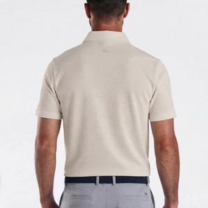 Katana Golf Mens V-Neck Polo - Sand