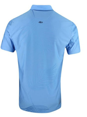 Katana Golf Mens Palm Print Polo - Light Blue