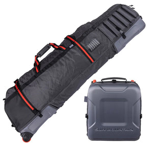 Sun Mountain 24 Kube Travel Cover, Black-Rush Red