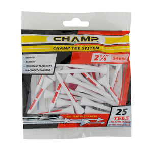CHAMP WHT/RED TEE 2-1/8"
