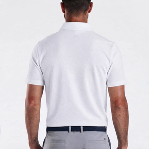 Katana Golf Mens V-Neck Polo - White